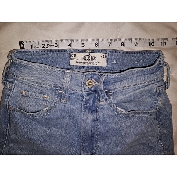 Hollister Women’s High Rise Super Skinny Jeans Size 23R Light Wash - Picture 5 of 6